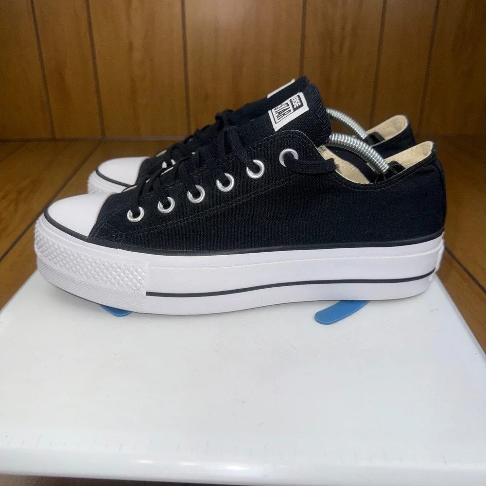 Converse Chuck Taylor All Star Lift Platform Black Canvas LowTop 560250C Women 8 - Picture 13 of 16